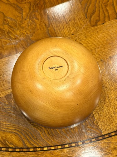 Ralph Lauren Home Italy Blue Line Wooden Bowl Set All Four Pieces/Comple - Picture 3 of 10