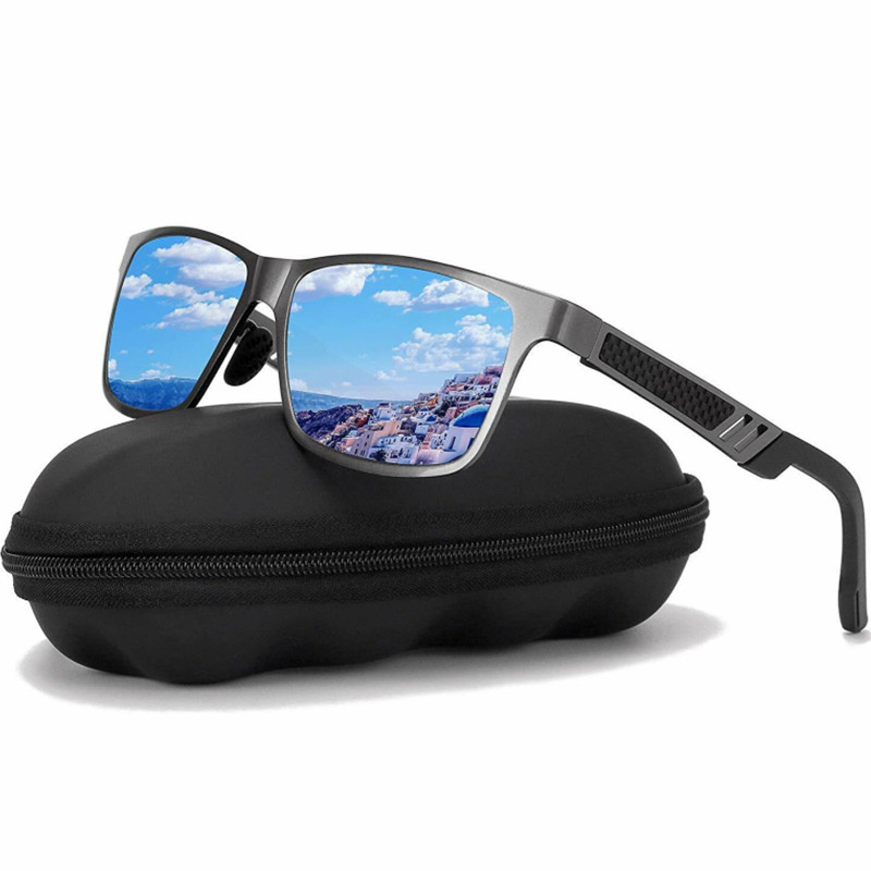 Aluminium Magnesium Herren Polarisiert Sonnenbrille Fahren UV 400 Pilotenbrille