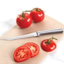 Rada R126 Tomato Slicing Knife dual serrated blade American made kitchen cutlery