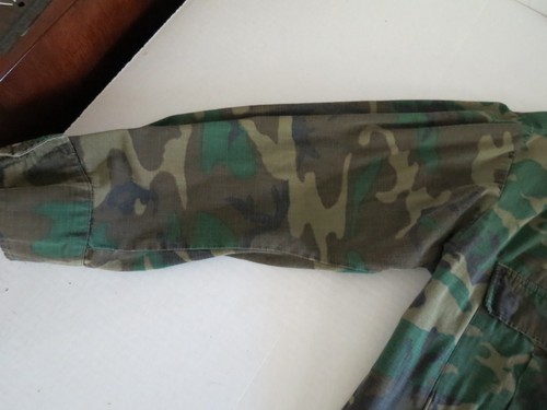 Vintage USMC Combat Uniform Woodland Camouflage Jacket Small - Short - Very Good - Picture 5 of 20
