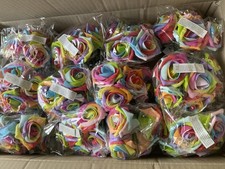 12x bunches (5cm) 6 Head Foam Rose in Rainbow Wedding Bouquet Artificial Flower 