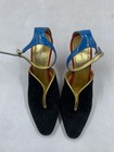 Celine Suede Patent Colorblock Pointed Toe T-Strap High Heel Shoes Size 39.5 — photo 7