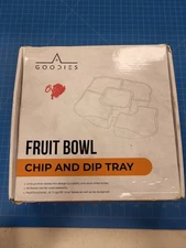 White Serving Tray Party Snack Chip Dip Bowl Multifunctional Food Server Made