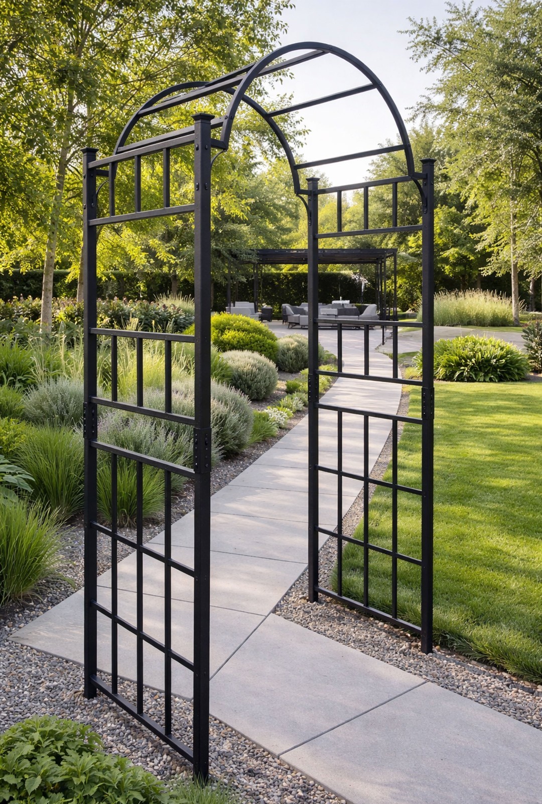 Metal Garden Arch Climbing Rose Plant Support Frame Archway Arbour Heavy Duty