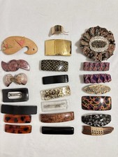 Vintage 90s Hair Clips Plastic Barrettes Y2K Retro Lot of 22