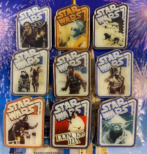 ✨ 2016 Vintage Star Wars 9 Pin Set - Disney Star Wars Original Trilogy 9 Pin Lot