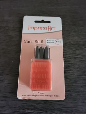 IMPRESSART BASIC NUMBER 3MM SANS SERIF METAL STAMP SET PUNCHES NEW