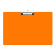 Extra Large Clipboard, 11 x 17 Orange Plastic Drawing Boards, Horizontal Clip...