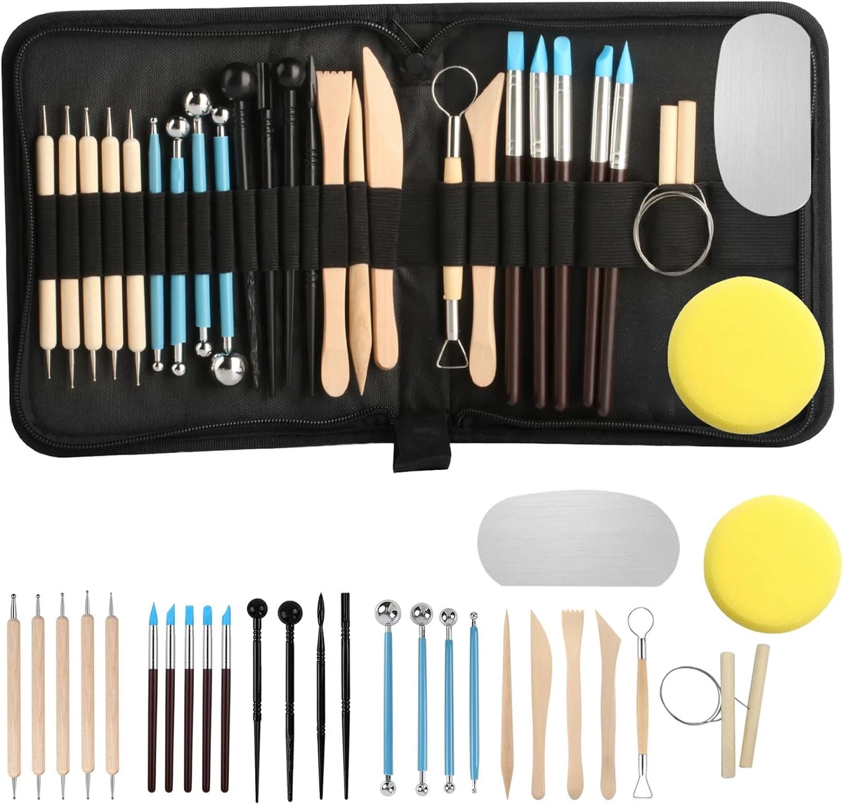 Set 3 Aghi Per Ceramica E Argilla | Strumenti Per Intaglio E Modellazione In Acciaio Inox 15,5 Cm - 3