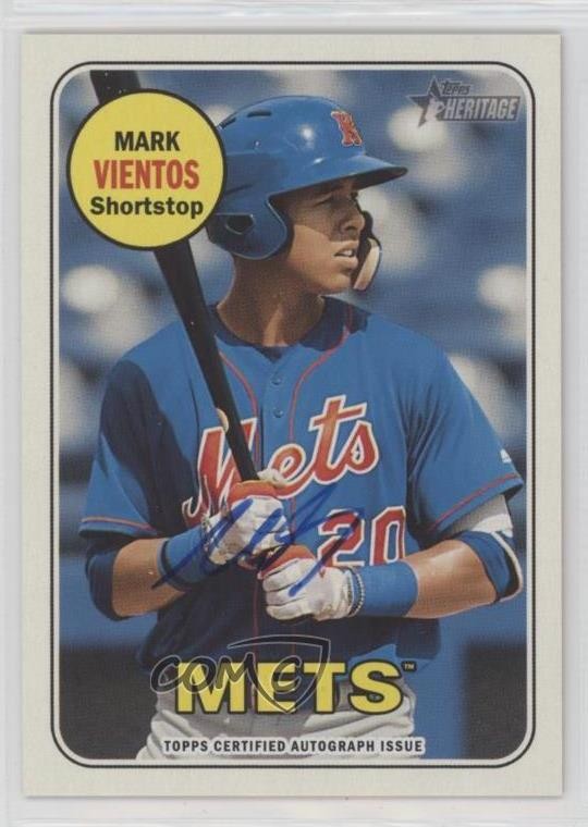 2018 Topps Heritage Minor League Edition Real One Mark Vientos #ROA-MV Auto 00w7