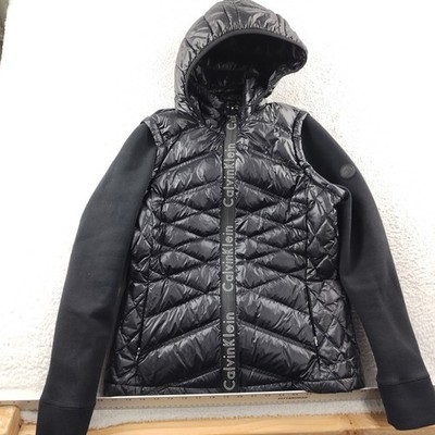 Calvin Klein Premium Down jacket Hooded Lightweight Women's Medium