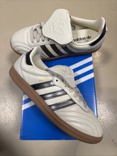 Women's Adidas Originals Samba Long Tongue Shoes - Cream White Black Gum JP6143