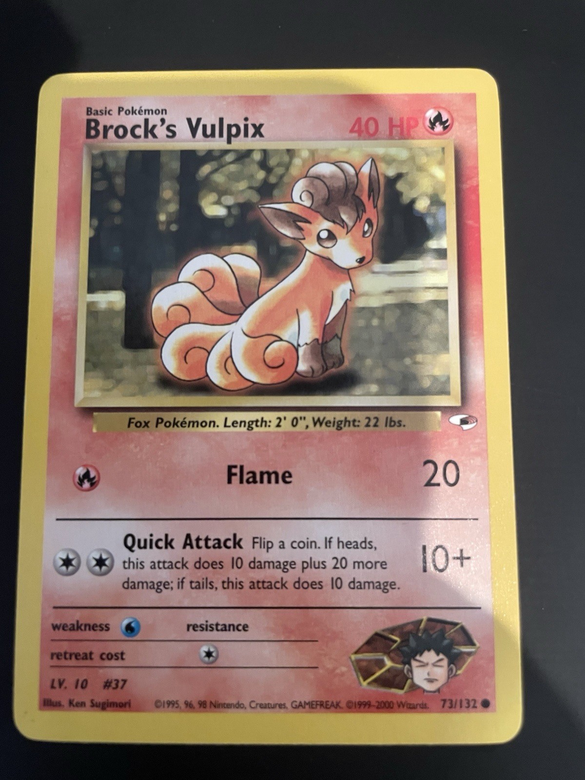 Pokemon TCG Brock’s Vulpix 73/132 Gym Heroes Unlimited LP Condition