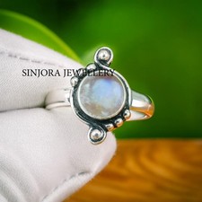 Rainbow Moonstone 925 sterling silver handmade Gift Ring US size 5 to 13