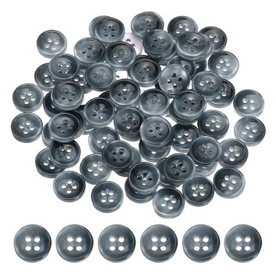 100pcs Buttons for Sewing, 11.5mm 4 Holes Bowl Type Button, Gradient Blue