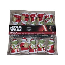 Star Wars Yoda Holiday Light Set Christmas String Lights Indoor Multicolor