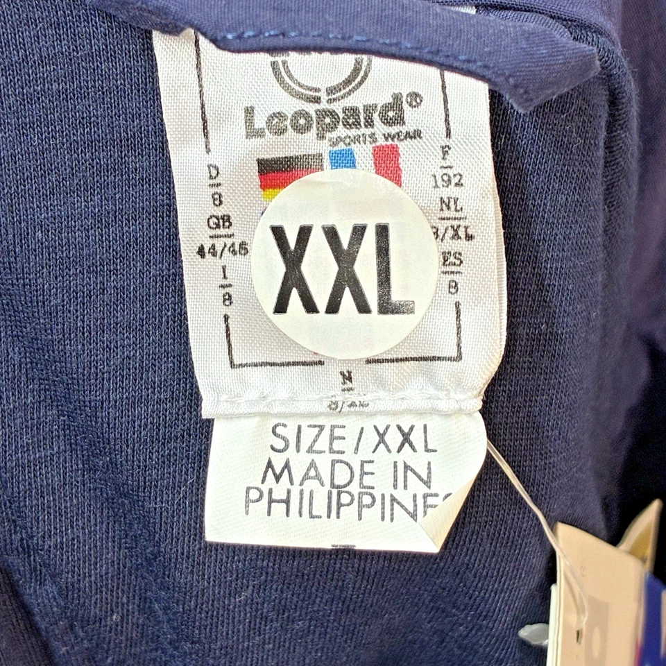 NUEVO CON ETIQUETAS Traje de Viento Vintage Marca Leopardo XXL Azul Colorblock Track Cortavientos 2X NUEVO Foto 3 de 4