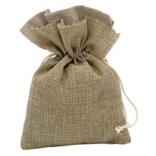 12 PZ Sacchetto Portaconfetti in JUTA 12x18 cm BOMBONIERA 1GSR