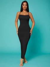 Sexy Backless Criss Cross Bodycon Dress Long Pencil Evening Party Prom