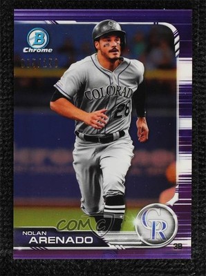 2019 Bowman Chrome Purple Refractor 5/250 Nolan Arenado #27 0lj0