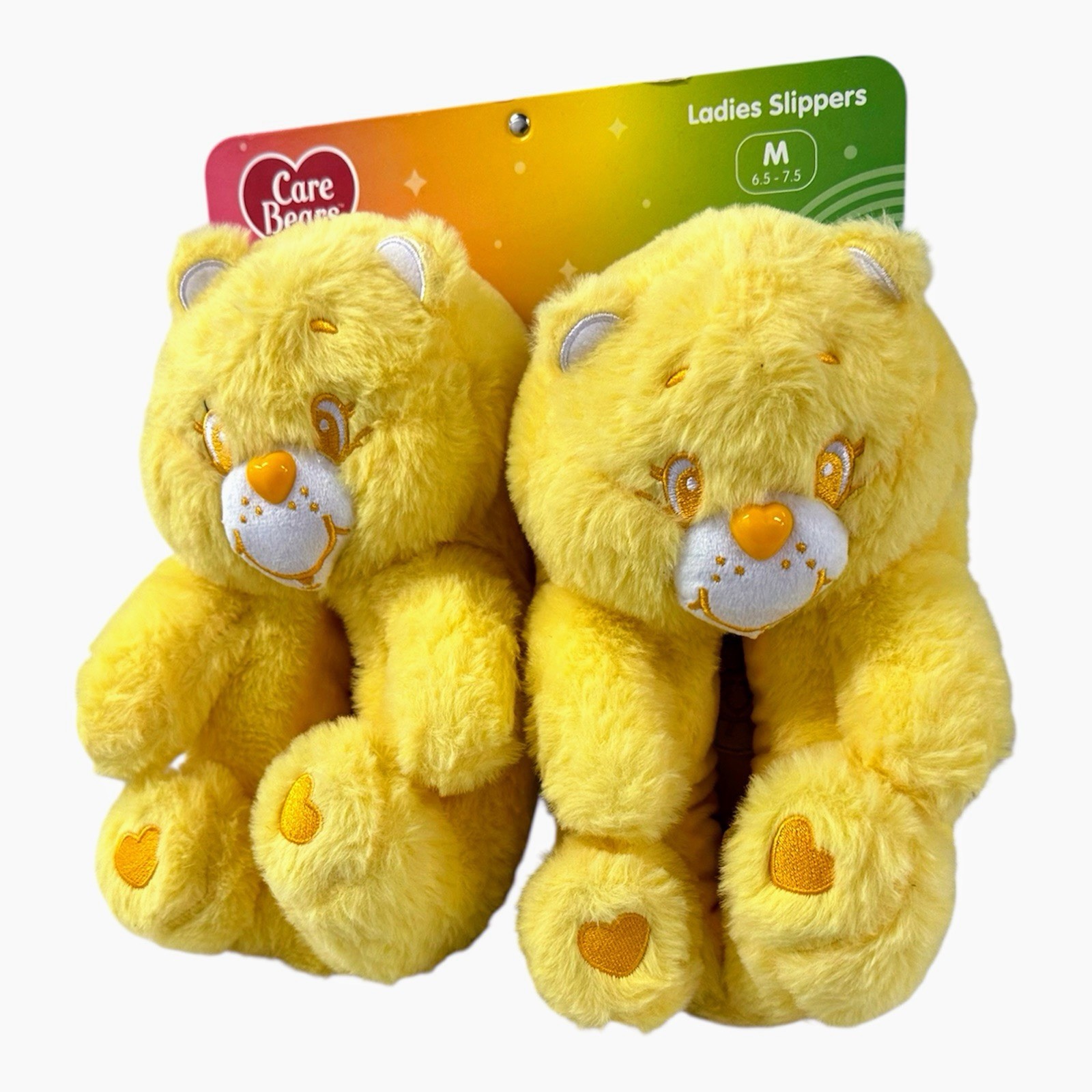 PANTOFOLA D’ORO Care Bears Funshine Bear 3D ciabatte con testa di peluche taglia M (6 5 7 5) soffici divertenti