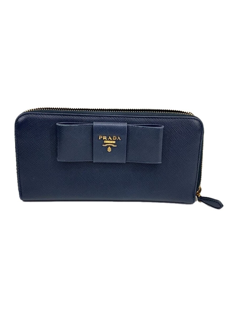 Prada Long PVC Wallet in Navy Blue for Women