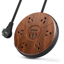 Power Strip with USB, PD 20W USB-C Charging, 6.5 FT Extension Cord with 6 Out...