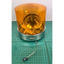 Grote 7633 12v Amber Rotating Beacon Emergency Light Sae-w3-1-86 Tested Working