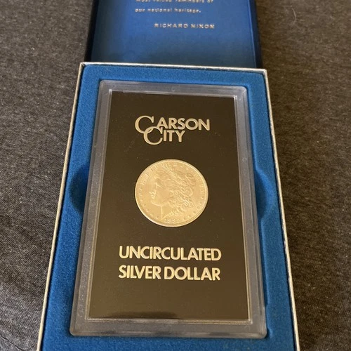 Carson City 1882 Uncirculated Silver dollar (in original box and numbered)