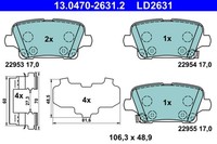 Bremsbelagsatz Scheibenbremse ATE Ceramic 13.0470-2631.2 FüR Opel Insignia Sport