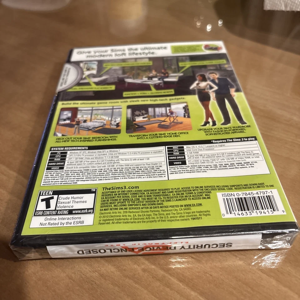 THE SIMS 3 HIGH-END LOFT STUFF PC BRAND NEW FACTORY SEALED - Image 3 of 4