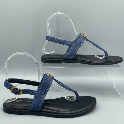 NEW Giani Bernini Women s Nayelli Thong Flat Sandals Navy Size 8.5M