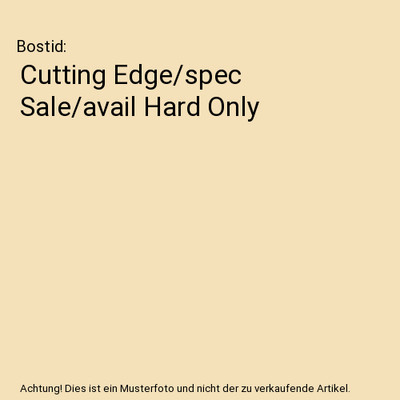Cutting Edge/spec Sale/avail Hard Only, Bostid