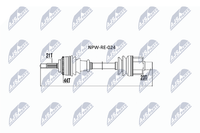 Nty Antriebswelle NPW-RE-024 FüR Renault Megane 1 Classic LA0 BA0 EA0 Coach DA0