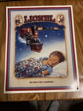 Vintage 1992 Lionel Train Metal Sign  ￼-“ Not Just A Toy, A Tradition”.