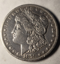 1879-CC Morgan Silver Dollar XF Capped Die Better Date Carson City EF+ Details