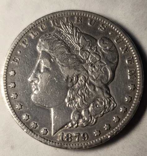 1879-CC Morgan Silver Dollar XF Capped Die Better Date Carson City EF+ Details