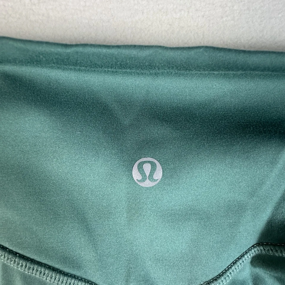 Calça Lululemon Align Feminina 8 Leggings Verde Cintura Alta Yoga Academia Atlética Macia - Imagem 4 de 4