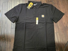 Carhartt K570 Short Sleeve Pocket Polo Shirts Black