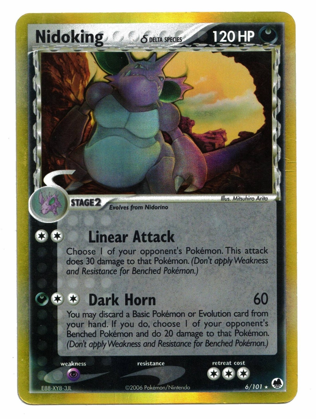 Pokemon Card: Nidoking HOLO 6/101 EX Dragon Frontiers Set Rare! PL