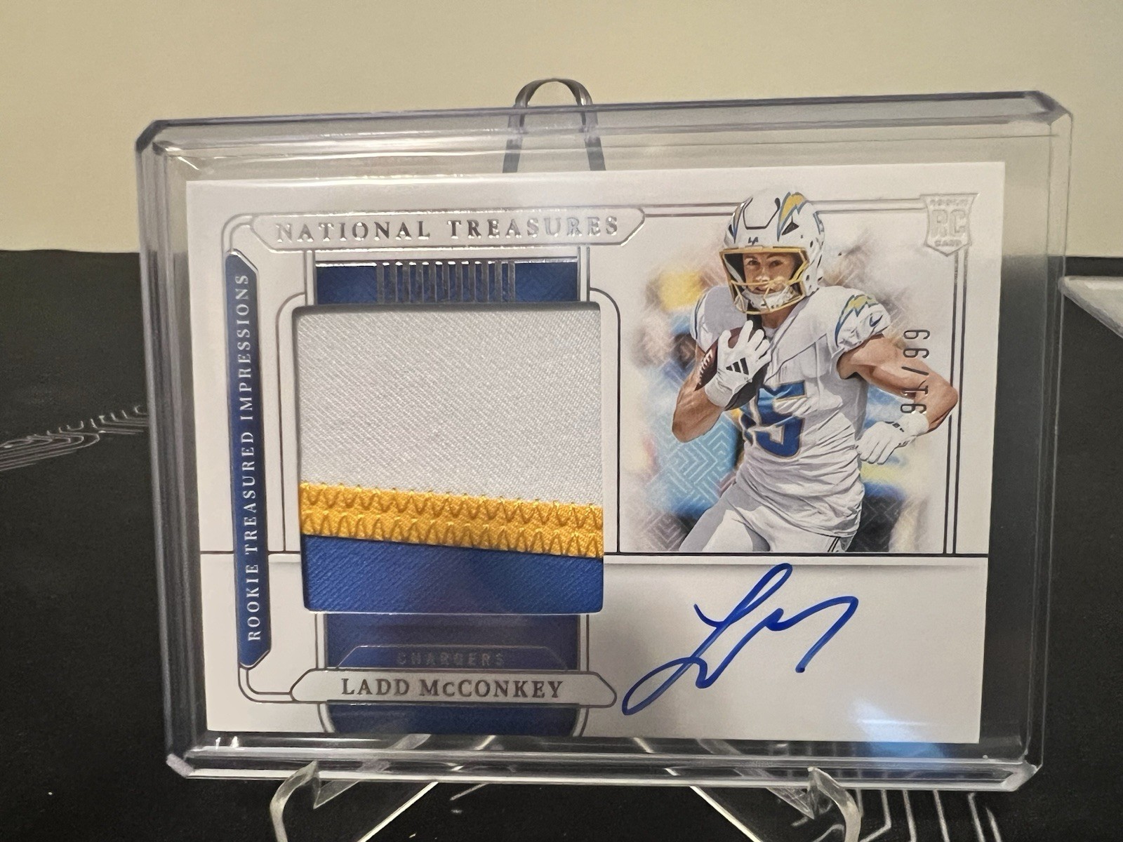 🔥2024 Panini National Treasures Treasured Impressions LADD McCONKEY RPA /99🔥