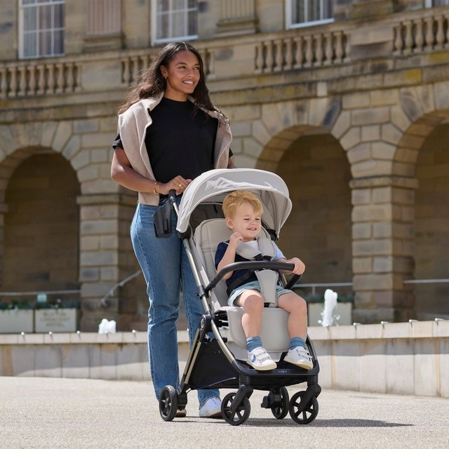 Cygnet Compact Stroller Lightweight Foldable Pushchair Almond