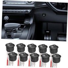 12V Round Rocker Switch, Toggle Switch, AC 6A/250V 10A/125V SPST 2Pin ON 10PCS