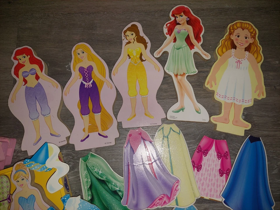 Melissa & Doug Disney Princess Wooden Magnetic Dress Up Over 80+ Pieces Lot 💜 - Image 2 of 4