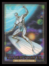 2024 Marvel Masterpieces '92 Platinum Silver Surfer #90 Lenticular