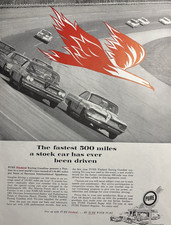 9161 Pure Firebird Racing Gasoline Marvin Panch NASCAR World Record VTG Print Ad