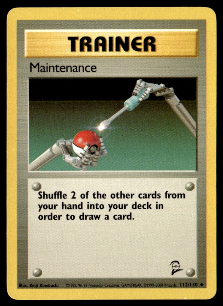 Maintenance Uncommon Base Set 2 112/130 NM Pokémon TCG