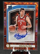 2024-25 Donruss International #291 Nikola Durisic RATED ROOKIE AUTO RC HAWKS