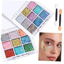 Face Glitter, 2 PCS bright white/gold/silver/pink/blue/green/red/purple/orange