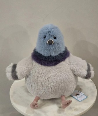 Jellycat Strutton Pigeon Soft Toy in Grey, 7 Inch Polyester